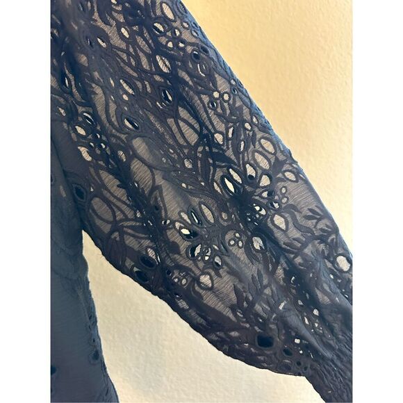 Generation Love Olive Embroidered Blouse in Black Size XS - Picture 5 of 5